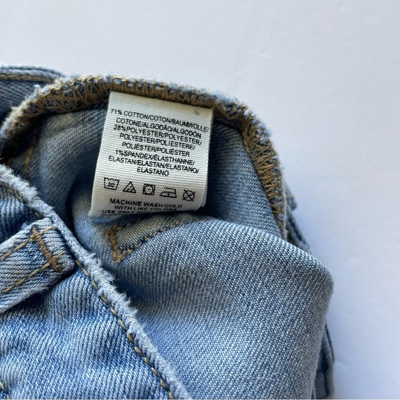 Free People Size 24 Jeans Low Waist Light Wash Frayed Hem - Picture 9 of 11